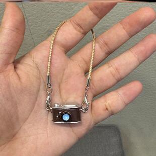 过家家可爱仿真相机手工适用于拉布布玩偶黑白链条包娃用斜挎包