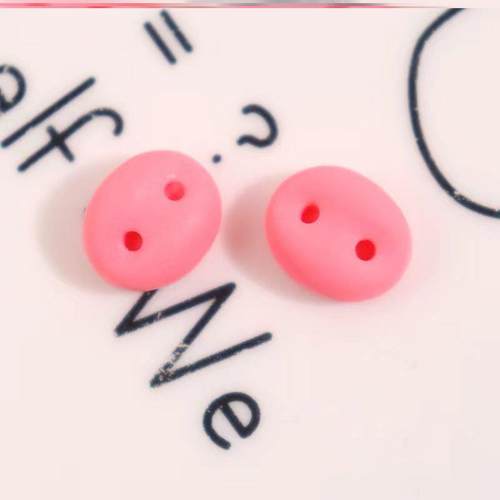 挂件扭扭棒小猪制作浅粉眼睛卡通装饰配件毛线仿真玩偶猪鼻子配件