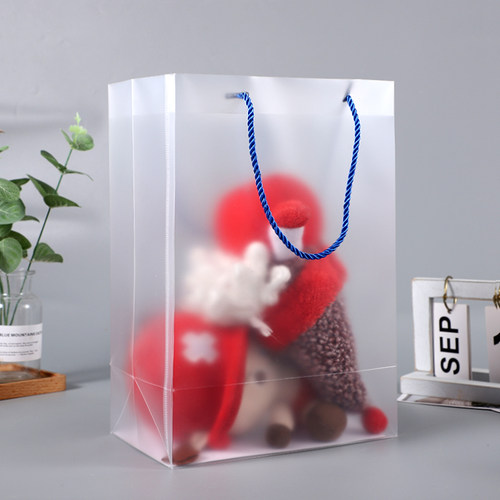 现货零售pp手提袋 电玩城扭蛋机礼品袋 手拎毛绒玩具手办包装袋