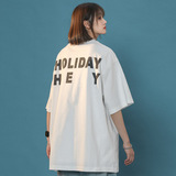 夏季新款短袖t恤女潮流印花宽松半袖体恤衫美式小众上衣DX18P25，商品下架区，电商B203