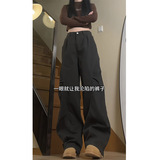 秋季新款美式高街复古褶皱工装休闲裤女宽松阔腿长裤KZ40特P50，男装工装外套，电商B203