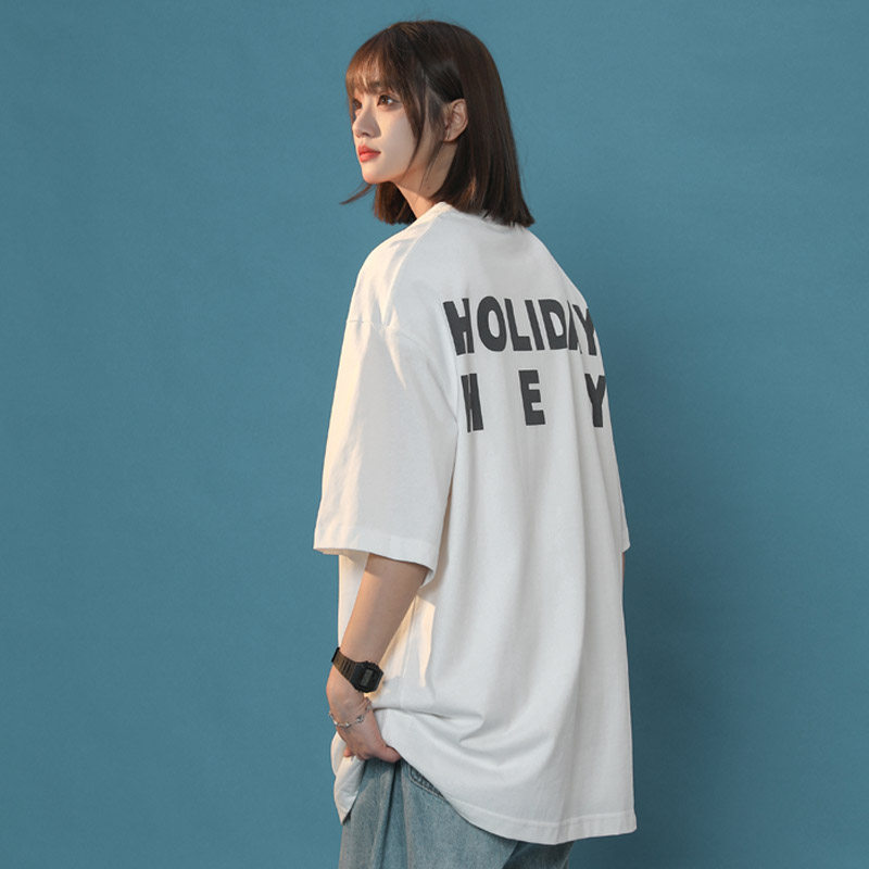 夏季新款短袖t恤女潮流印花宽松半袖体恤衫美式小众上衣DX18P25，商品下架区商品下架区，电商B203