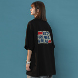 夏季新款短袖t恤女潮流印花宽松半袖体恤衫美式小众上衣DX28P25，商品下架区，电商B203