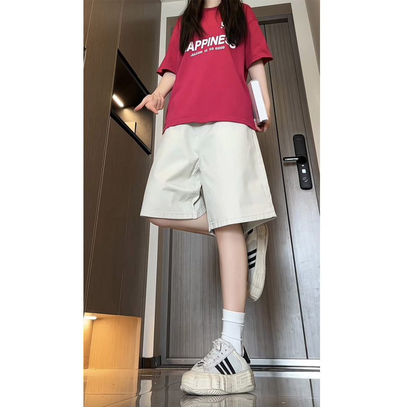 夏季新款美式高街工装短裤女生潮流宽松直筒休闲五分裤D1080P45,男装牛仔裤,电商B203