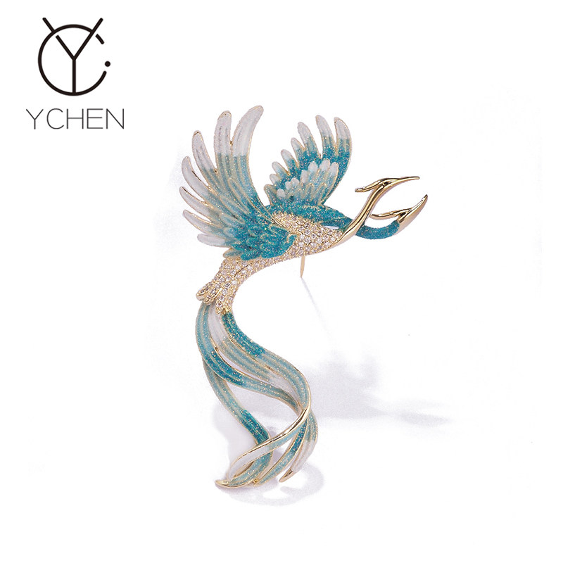 여성을 위한 고급 패션 중국 스타일 YOUFENGLAIYI 브로치 절묘한 에나멜 맞춤형 기질 코사지 코트 가디건 브로치