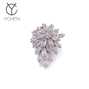 火树银花烟火磁吸扣胸针女气质防走光扣精致别针连衣裙西装配饰