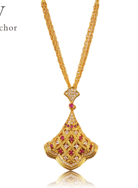 国风灵动精致小裙子文艺吊坠项链