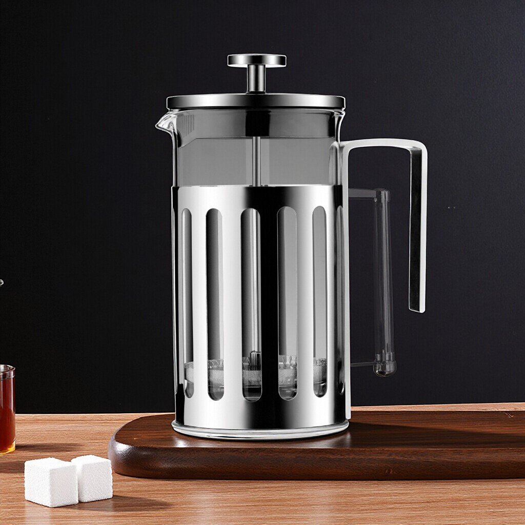 加厚玻璃法压壶不锈钢手冲咖啡壶泡茶法式滤压壶冲茶器家用商用