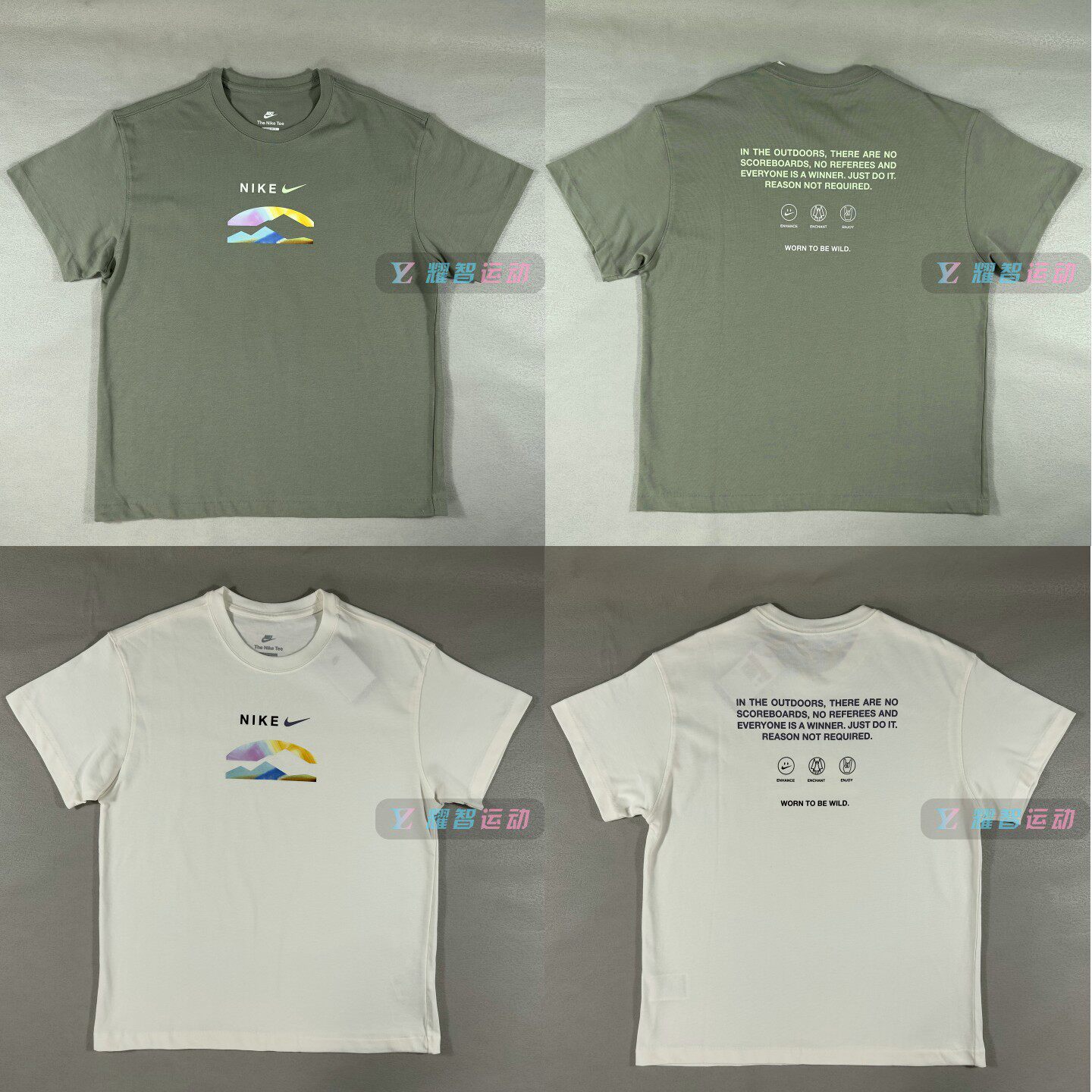 耐克男运动休闲宽松圆领短袖T恤
