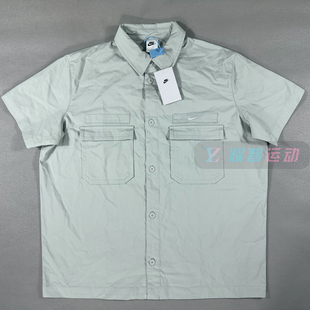 刺绣小logo透气梭织翻领短袖 Nike 耐克男子工装 经典 034 T恤DX3341