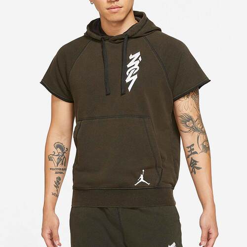 NIKE运动休养男子连帽半袖套头衫