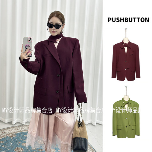 pushBUTTON复古简约西装外套PB2630107W——5890