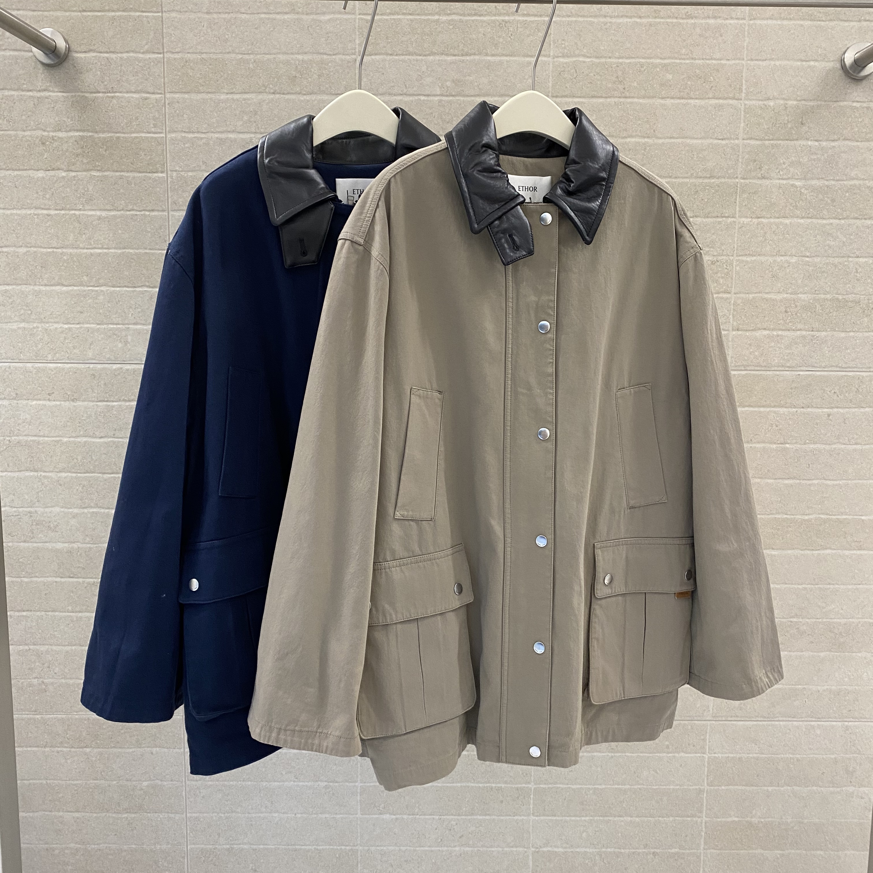 ETHOR 皮领工装短外套25年秋冬ERFW25-272J/273J——4980