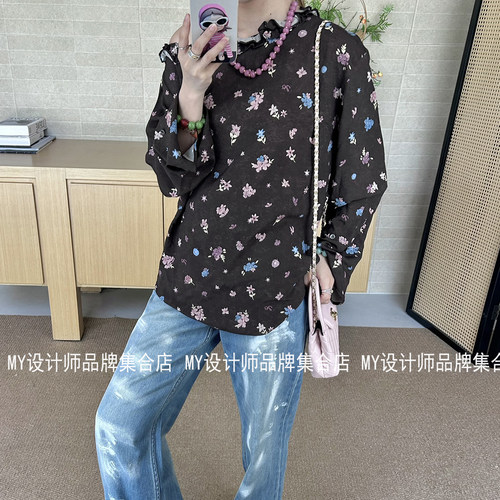JR 蕾丝长袖碎花衬衫JWIAKZ031301——1199