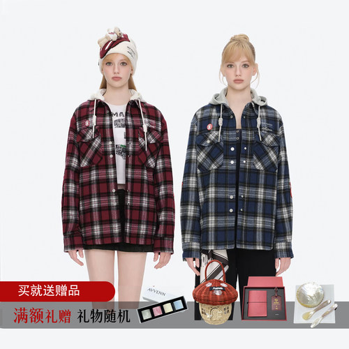 13DE MARZO格纹绗棉衬衫FR26D2886——2680