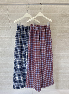 OIIORIRI 格纹复古复合加绒裤25年秋冬25AWPT031——2980