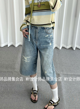 Journal Record牛仔破洞中裤JWIAKN181197——1699