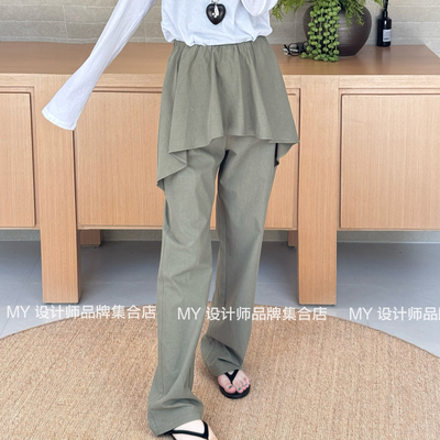 UHOOWU 假两件裙片休闲裤25年秋PT1014282——1080