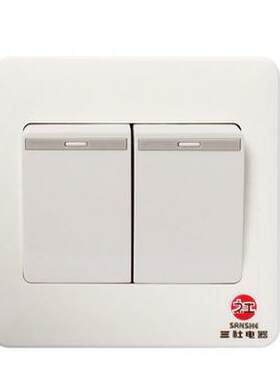 三社电器明装86型 开关插座明装 明线 明装二开单控开关 二位开关