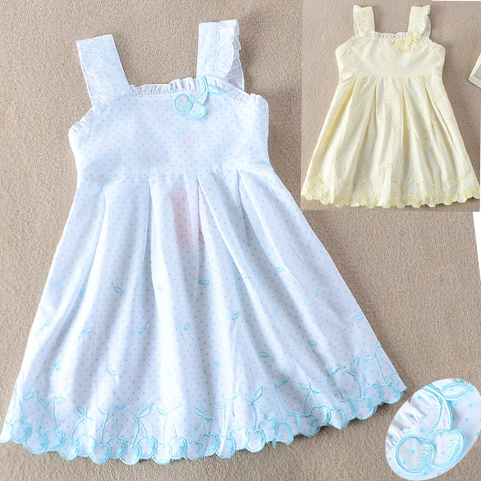 帕娃斯特甜樱桃木耳边短袖连衣裙