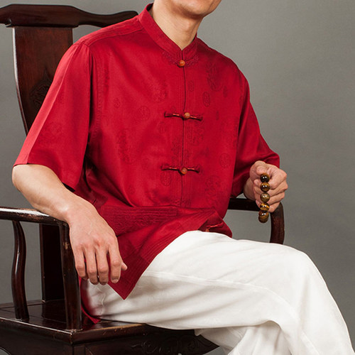 爸爸婚宴装中式婚礼服生日唐装