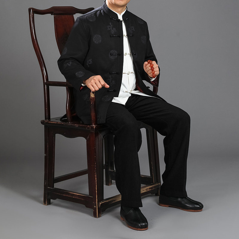 百福龙民族风中式刺绣棉袄  男士唐装秋冬棉衣外套 爸爸生日唐装,男装,唐装,淘宝优惠券,粉丝福利购,淘宝优惠卷