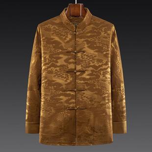 爸爸装 百福龙服饰中老年连袖 上衣中老年唐装 盘扣唐装 春秋外套男士