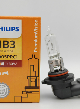 飞利浦 HB3 9005PR 12V 65W 12359RAC1 100W P20d 汽车远近光灯泡