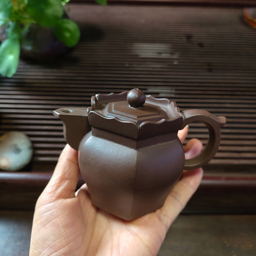 紫砂壶纯手工复古僧帽壶小品茶壶
