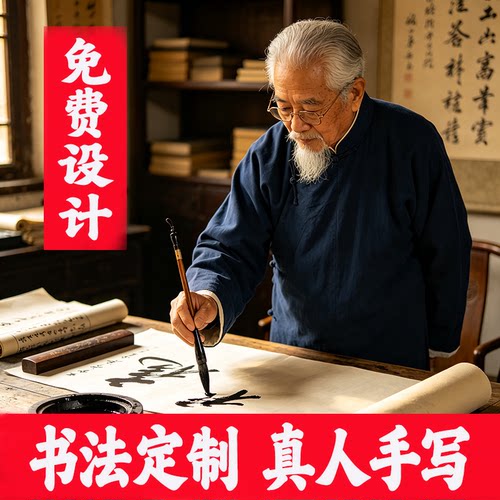 手写书法作品定制装裱卷轴画框