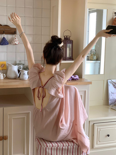 女丝光棉美背可外穿家居服
