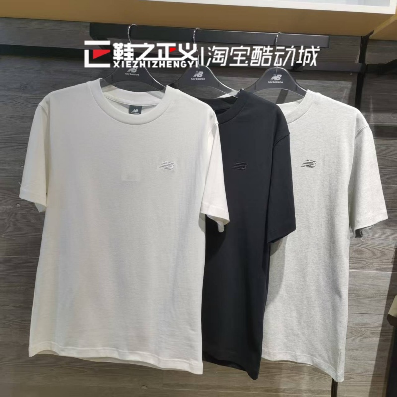 New Balance nb男款夏季简约短袖圆领纯棉透气运动休闲T恤MT41533