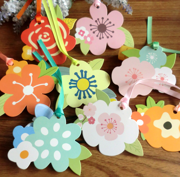 可爱迷你花朵小贺卡许愿生日