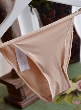 J0713肤 纯色比基尼泳衣打底裤升级可调节防走光百搭无痕三角裤