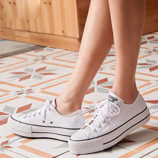 2026女鞋All Star Lift高帮厚底板鞋增高运动鞋低帮帆布鞋560250C