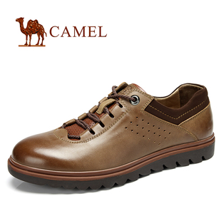 【非卖品】camel 骆驼 男鞋 春季 时尚真皮鞋 日常休闲板鞋 820