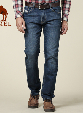 【非卖品】camel骆驼男装  男士简约修身长裤子 棉牛仔裤 11607