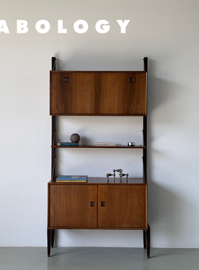 LABOLOGY中古 | 北欧斯堪的纳维亚风柚木置物架多功能书架 客餐厅