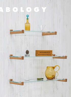 LABOLOGY新品｜GASKA实木壁挂隔板 北欧风玻璃樱桃木置物板
