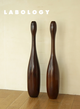 LABOLOGY中古｜美国 保龄球瓶形摆件 实木落地装饰现代简约 客厅