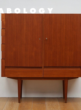 LABOLOGY 中古｜丹麦 柚木斗柜餐边柜 餐具居家收纳 北欧客厅餐厅