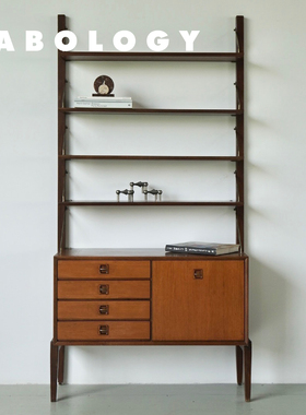LABOLOGY中古 | 荷兰书架 柚木自站立置物架空间收纳陈列北欧风格