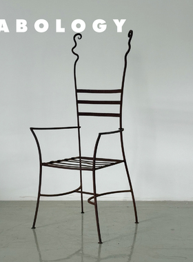 LABOLOGY 中古｜构成主义雕塑设计感铁制高背椅扶手椅