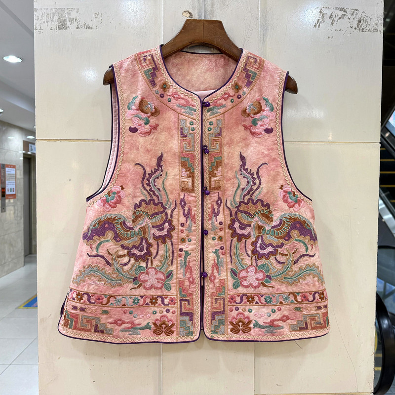 72108 欧洲站春装2026新款重工复古刺绣花国风洋气轻奢马甲外套女,女装/女士精品,马夹,淘宝优惠券,粉丝福利购,淘宝优惠卷