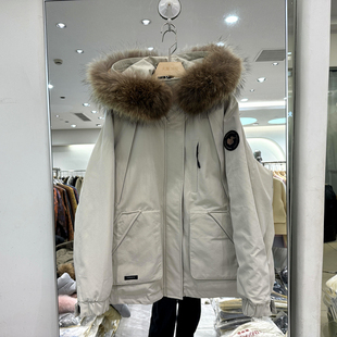 貉子毛领连帽大口袋小个羽绒派克服 2025新款 雅特若25G95 欧货冬装