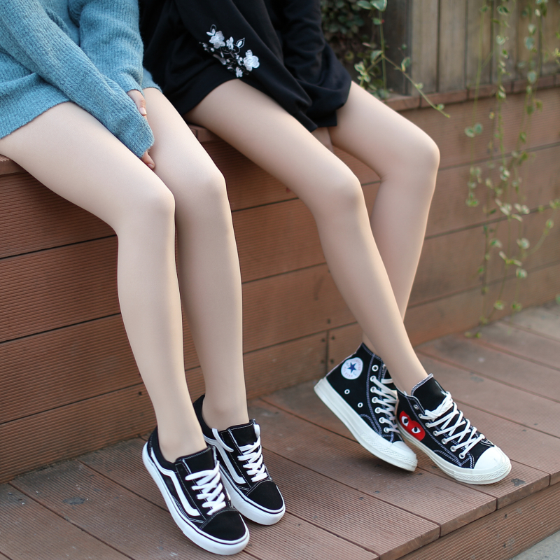 光腿神器加绒裸感双层连裤袜