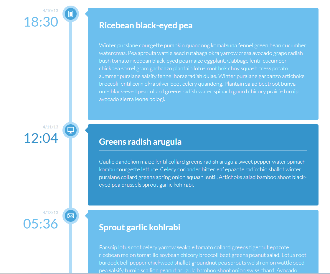 1199css3垂直时间轴HTML源码