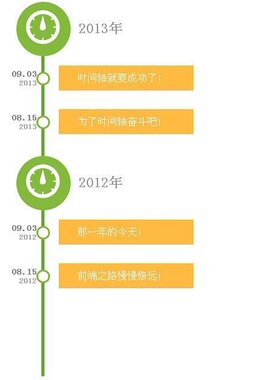 jQuery垂直时间轴特效HTML格式源码5021
