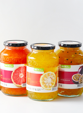 韩国进口迪乐司蜂蜜柚子百香果茶饮料夏日网红柠檬果肉酱冲泡饮品