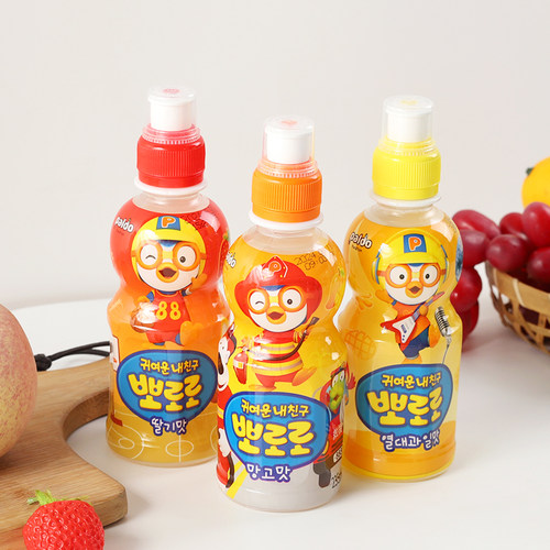韩国进口啵乐乐水果味饮料